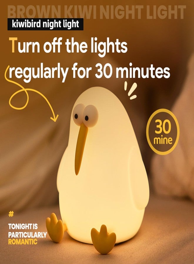 YEEFIGRO Cute Baby Night Light for Kids,Squishy Kiwibird Bedside Lamp for Night Stands,Rechargeable Dimmable Silicone Nursery Toddler Animal Nightlight,Fun Decor for Children Bedroom,Children's Day Gift - Image 5